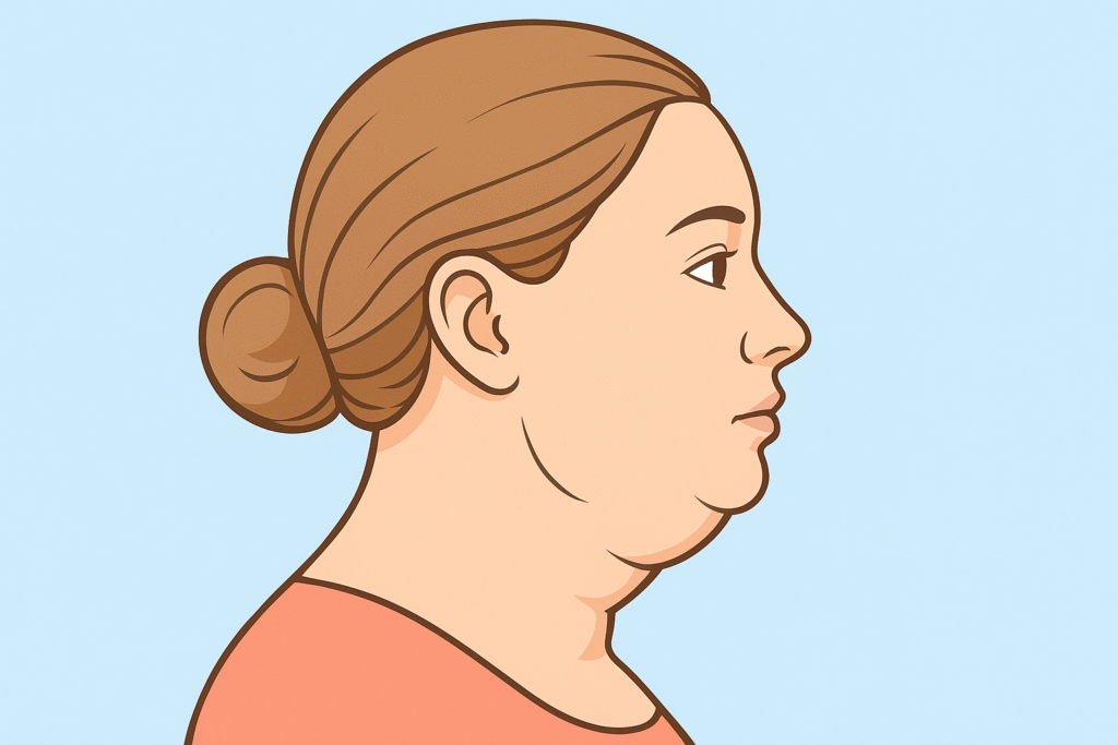 تخلص من الذقن المزدوج – صورة توضيحية